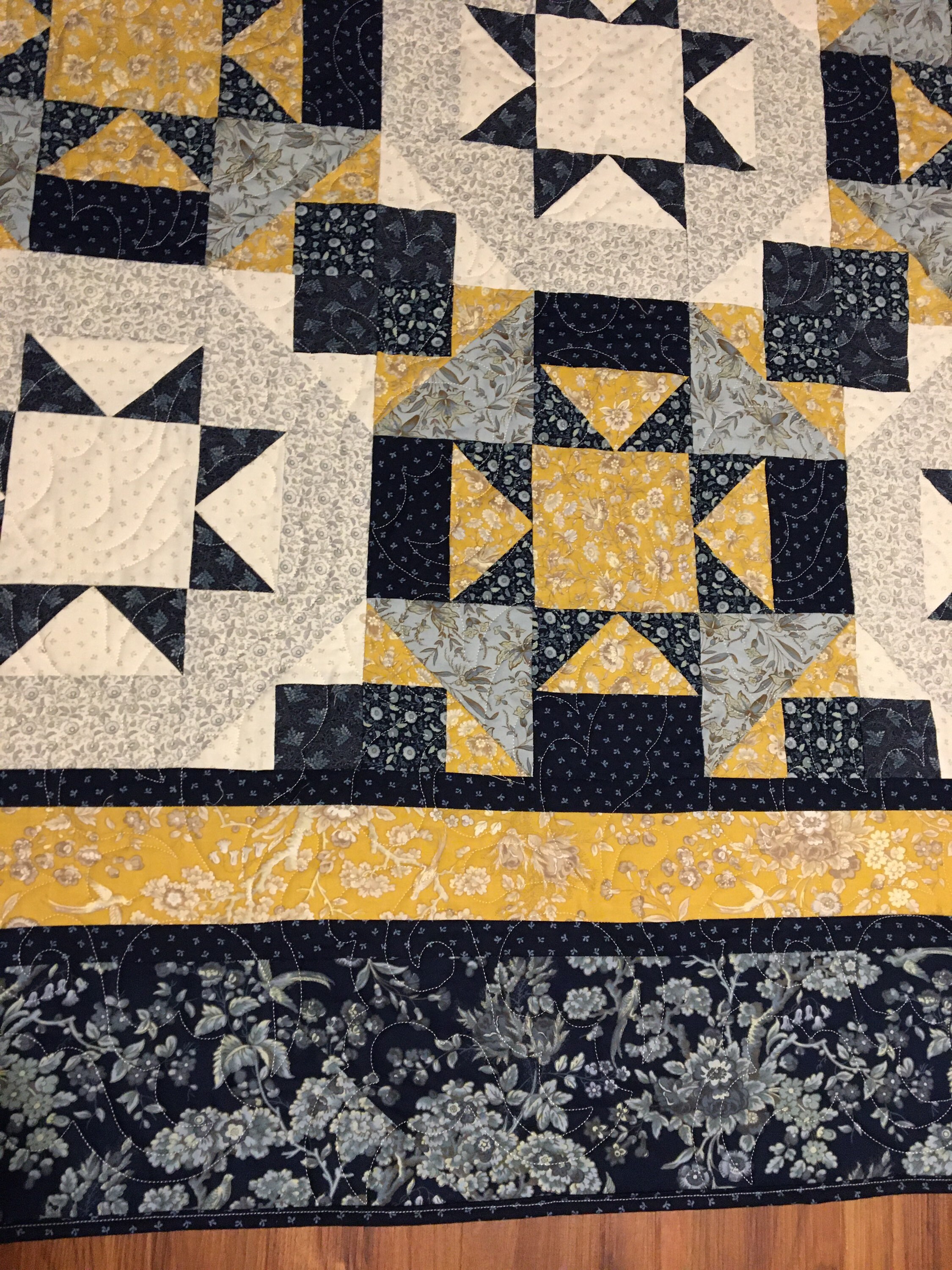 Regency Blues Queen Quilt - Etsy