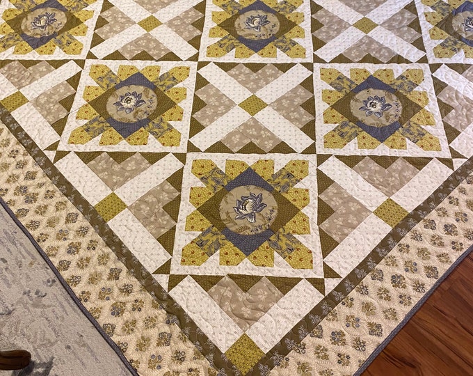 Charleston 91” square Handmade Quilt