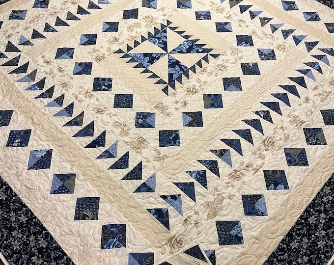 90” Square Regency Blues Quilt