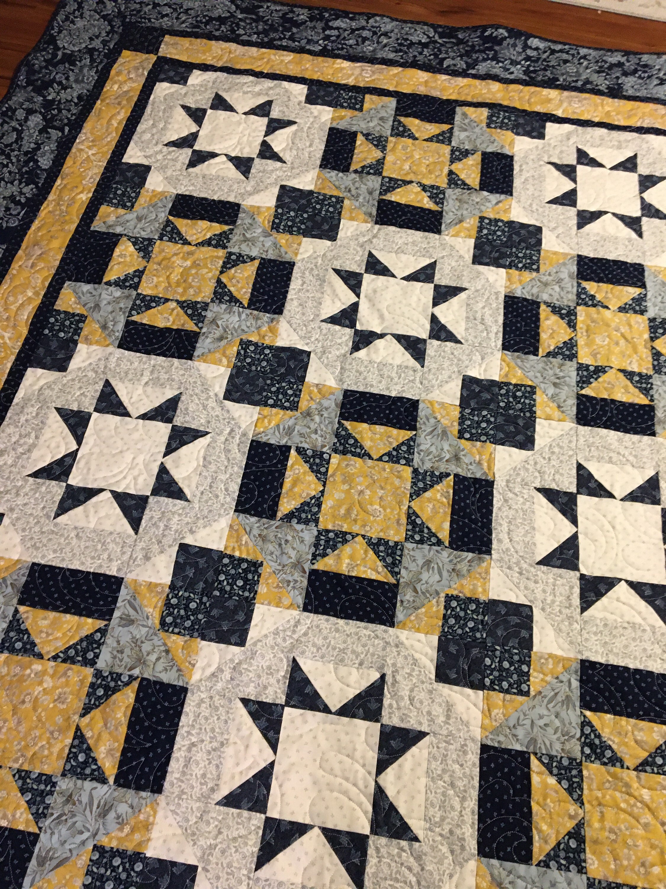 Regency Blues Queen Quilt - Etsy
