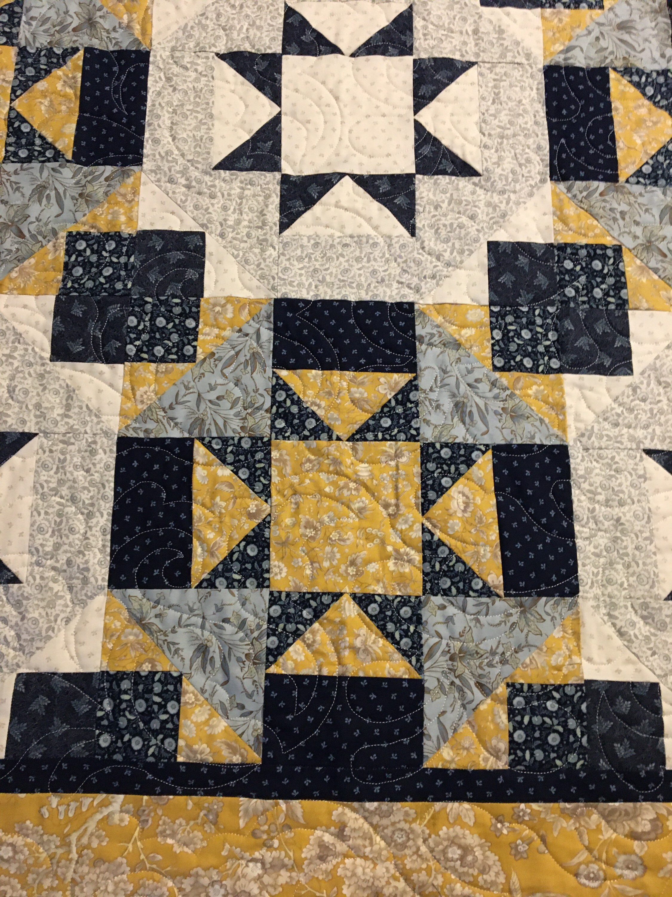 Regency Blues Queen Quilt - Etsy