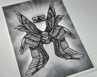 Seraphim Angel Print | A4, Heavy 200gsm Paper