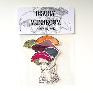Pack d'autocollants champignons mortels