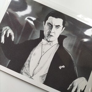 Bela Lugosi, Dracula portrait pencil drawing A4 print