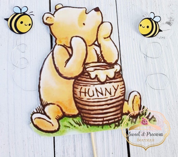 Winnie the Pooh Cake topper, 3D Honey Bee Winnie the Pooh Cake topper,  Winnie the Pooh Birthday Party
