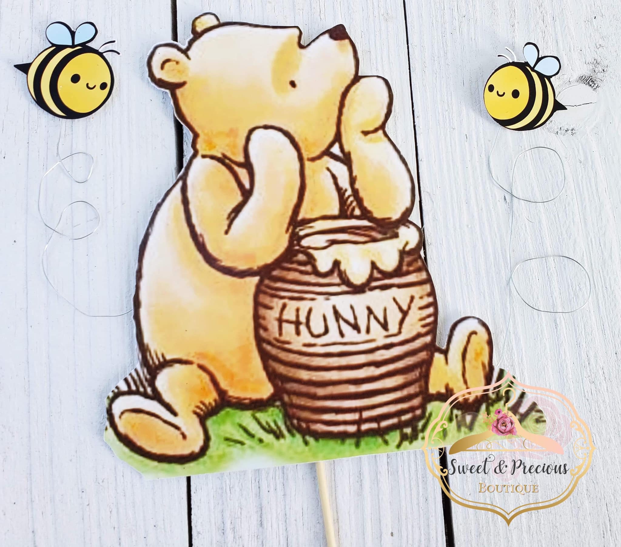 Winnie the Pooh Cake Topper Pooh Honey Hunny Pot Personalized Winnie the  Pooh Theme Party Save the Date Cards Printable -  Denmark