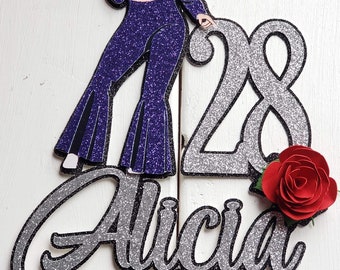 Selena Quintanilla Cake Topper, Selena Inspired Cake Decor, Selena Theme Birthday, Selena Birthday Decor, Como La Flor