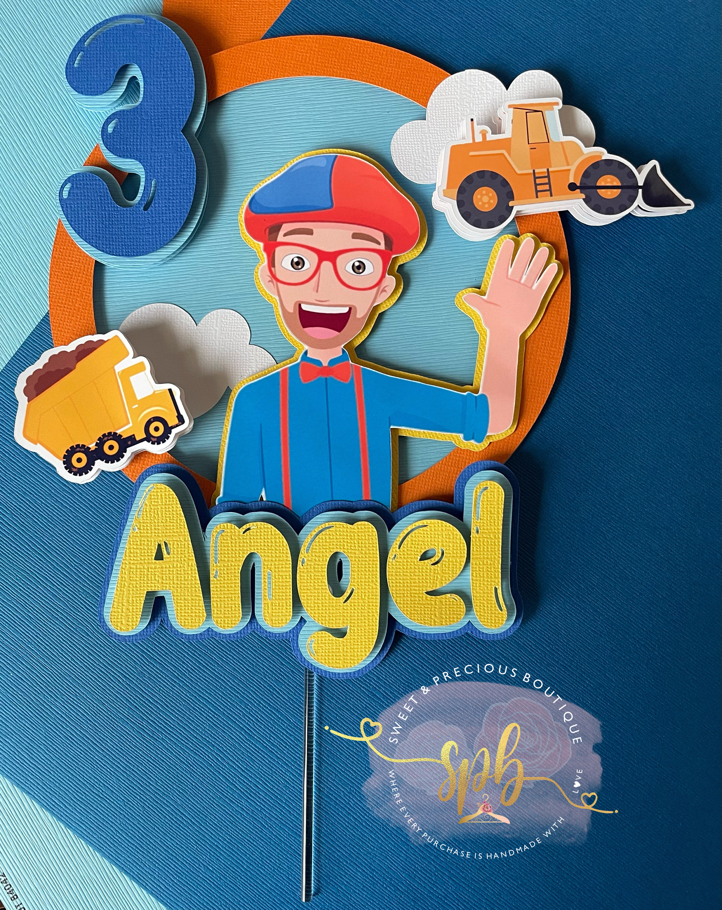 Blippi Cake Topper Blippi Birthday Party - Etsy