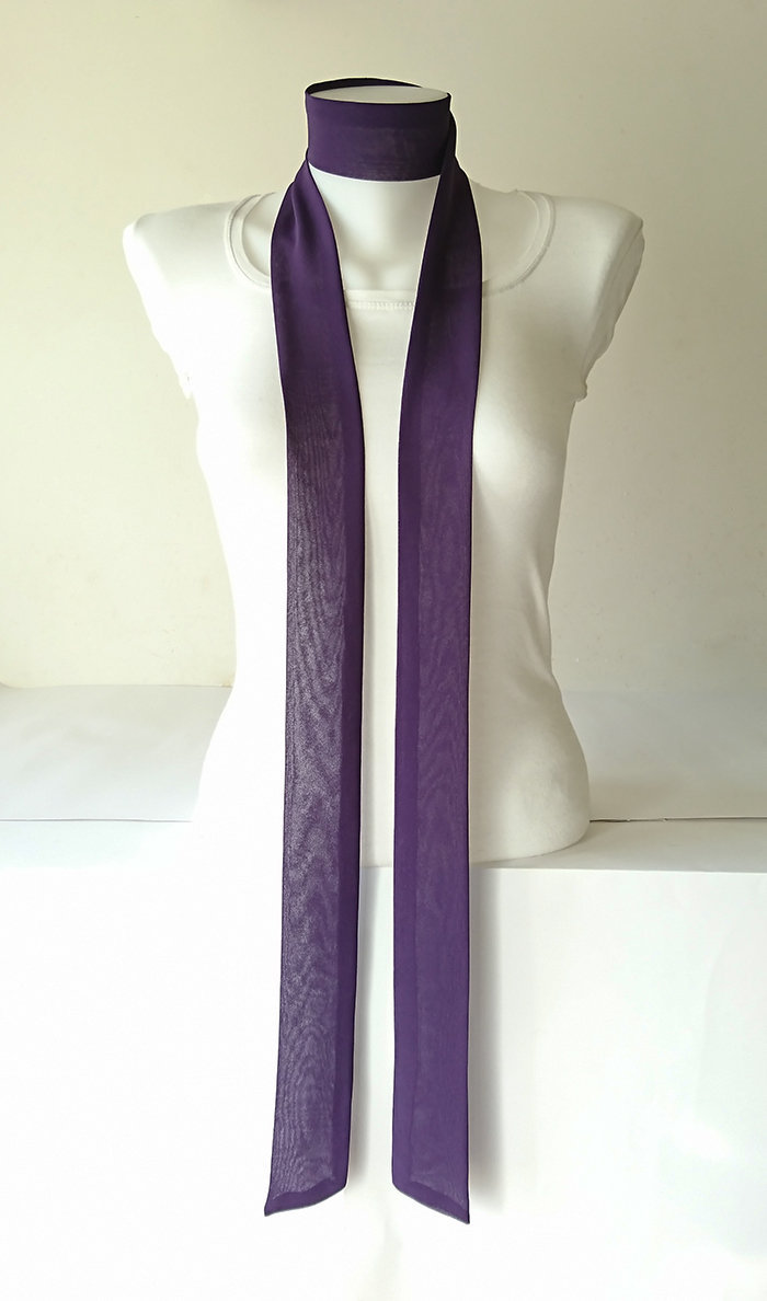 Purple Skinny Scarf, 80