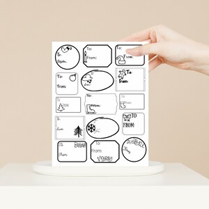 Kerstcadeaukaartjes zwart en wit