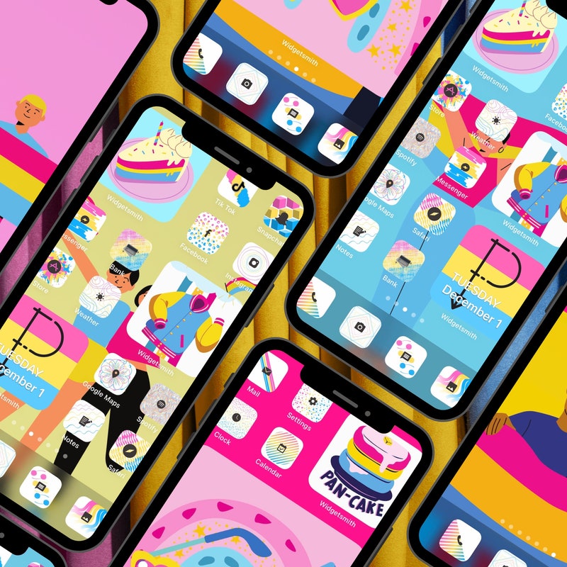 Custodia per iPhone 12/12 Pro Pansexual Pride Bandiera Divertente