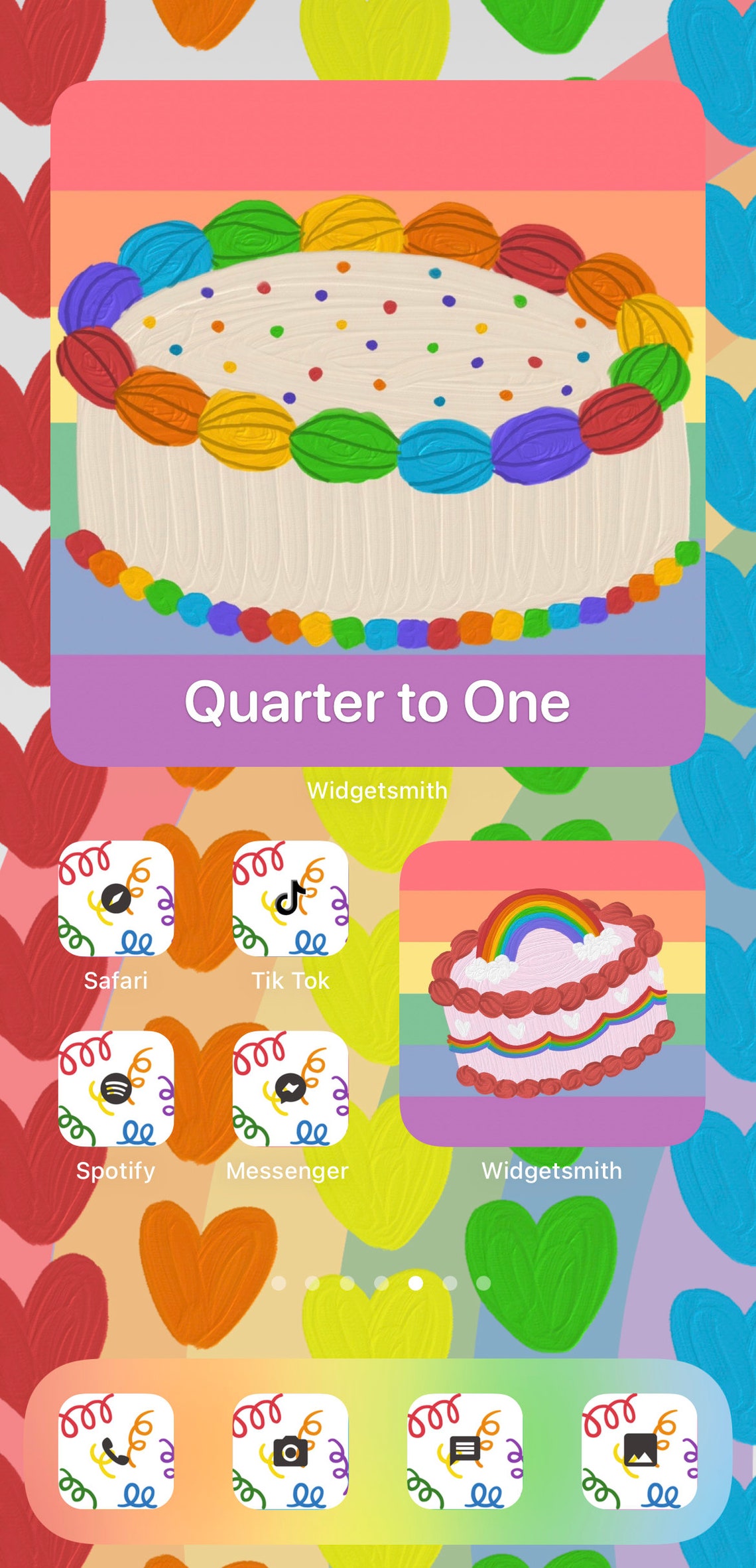 Rainbow Cutie Confetti iPhone Icon Pack Ios - Etsy