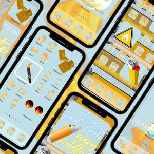 Kawaii Fire Pastel Icon Pack iOS