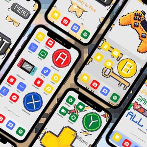 8 Bit Gaming Pixel Icon Pack iOS