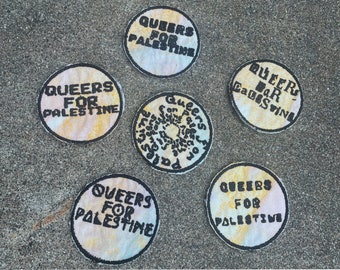 Queers for Palestine Iron on Patch