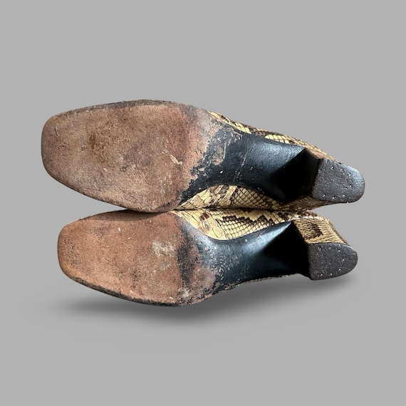 Rare 1960s Knee High Python Snakeskin Leather Gog… - image 5