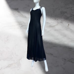 Medium - Vintage 1990s Strappy Blue Black Glitter Illusion Formal Slip Dress  - Etsy