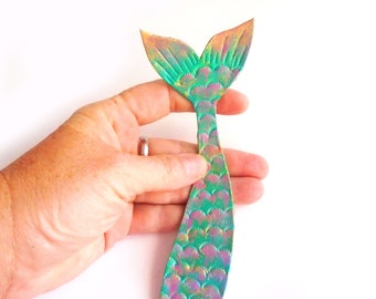Mermaid Tail Bookmark, Mermaid Gift, Siren Collector, Leather Bookmark