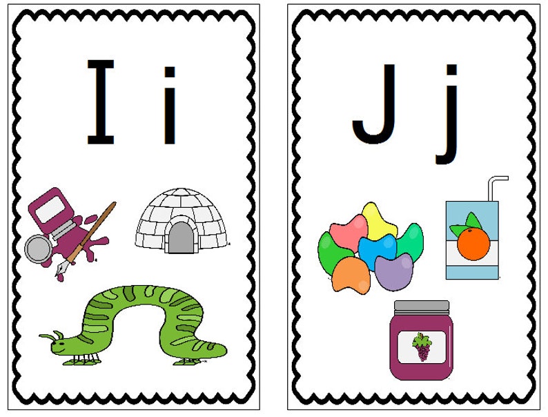 Alphabet Wall Cards, Preschool, Kindergarten, Abc's Flashcards, Letters