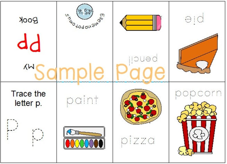 26 full color printable alphabet mini books etsy