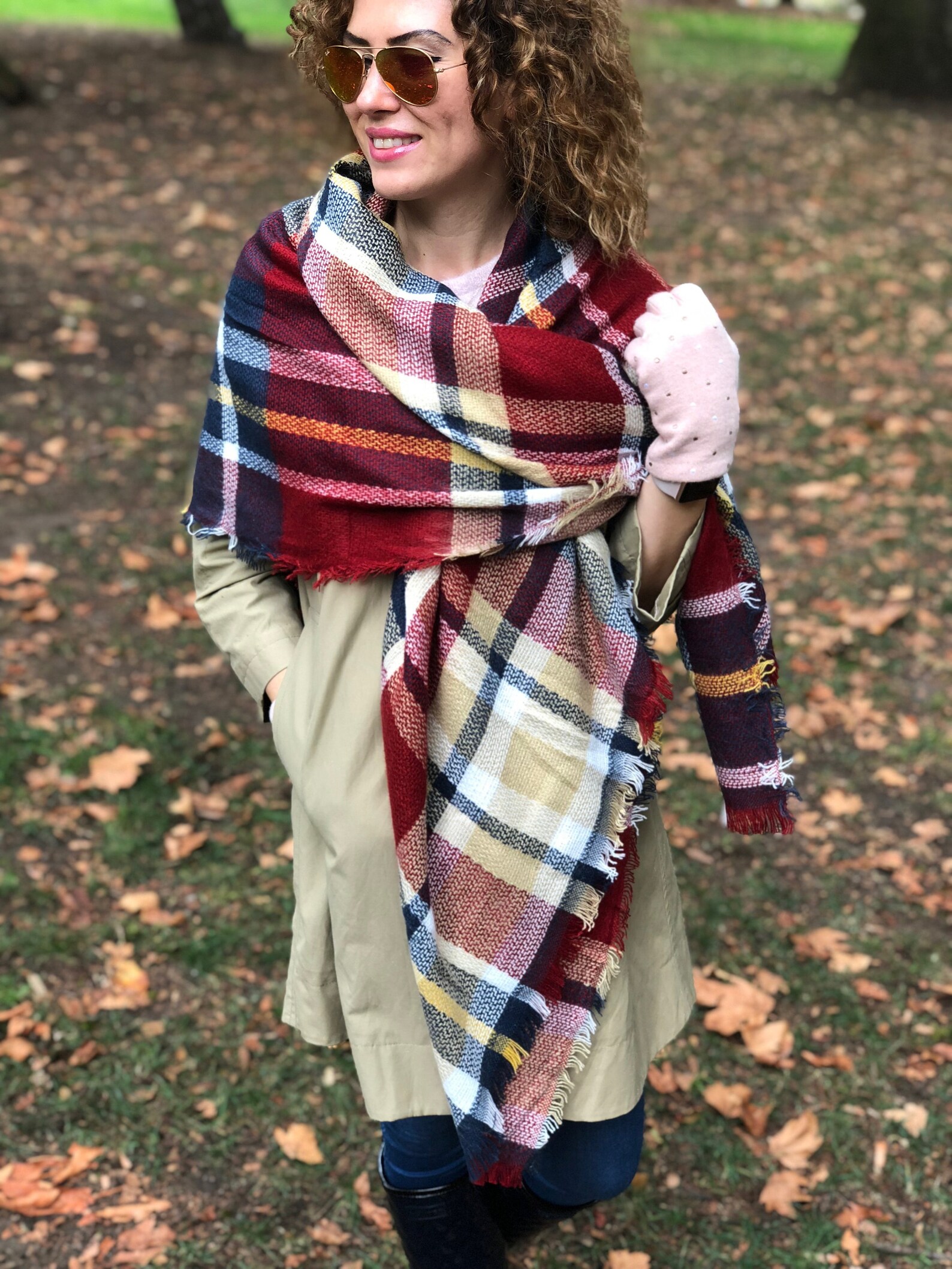 Plaid Scarf Women Fashion Large Plaid Scarf Winter Plaid Etsy