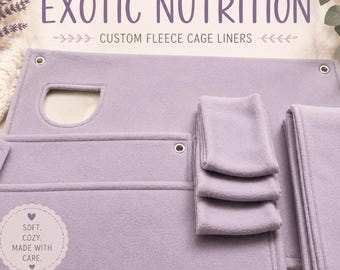 22x33 Exotic Nutrition Mansion Cage Liners | Handmade Anti-Pill Fleece Pet Liners