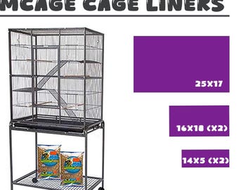 Revestimientos para jaulas de animales pequeños Mcage de 54 pies de tamaño grande para chinchillas, ratas y petauros del azúcar.