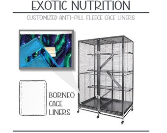 Exotic Nutrition: Borneo Cage Liners | Anti-pill Fleece Customizable pet bedding