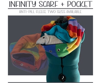 Infinity scarf with hidden pocket Bonding Pouch Scarf