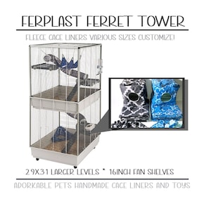 Ferplast Ferret Tower Two-Story Ferret cage liners in Anti-pill Fleece