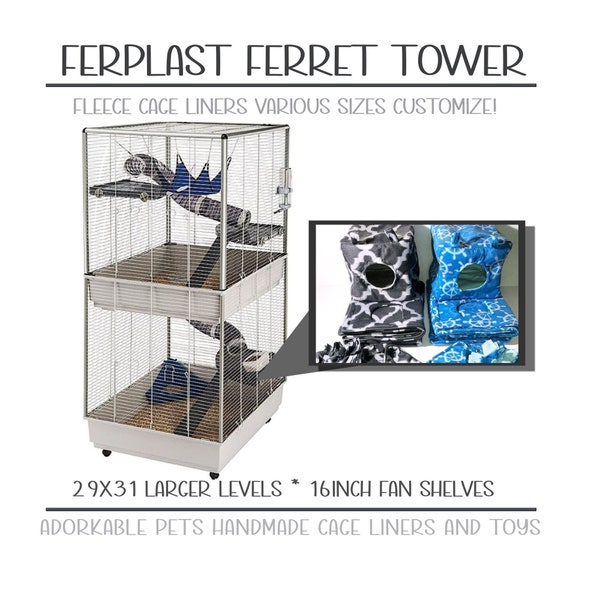 Ferplast Ferret Tower Two-Story Ferret Cage | Ferret Cage liners