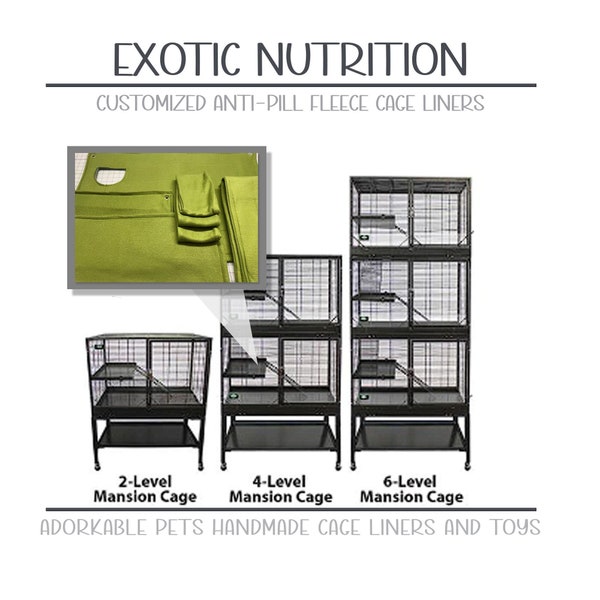 Exotic Nutrition: Mansion in 2,4, and 6 level cage liners