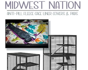 Midwest Critter Nation Ferret Nation Anti-pill fleece cage liners + Textile | Small Animal Cage Liners