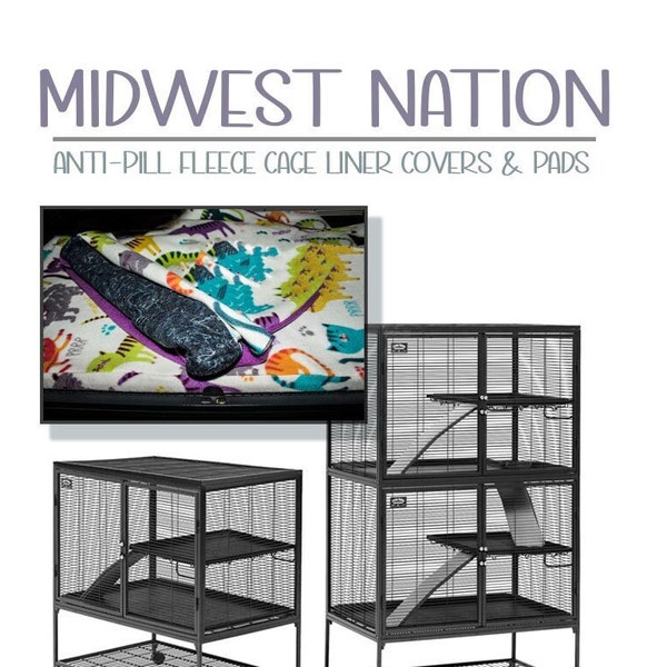 Midwest Critter Nation Ferret Nation Anti-pill fleece cage liners + Textile | Small Animal Cage Liners