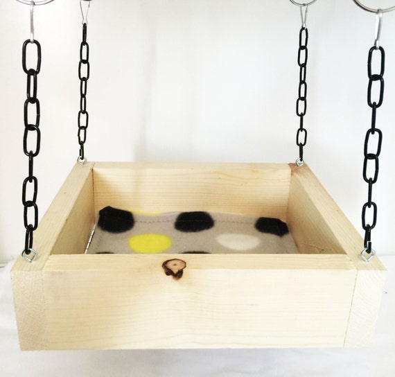Kiln Dried Pine Wood Swing: Chewable Cage Toy for Small Pets