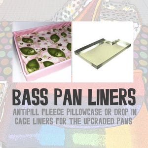 Midwest Critter Nation BASS Pan Liners, soft anti-pill fleece happy small exotic pet supply for your chinchilla ferret guinea pig rat glider