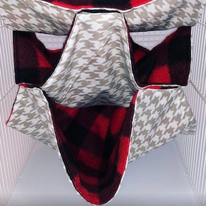 Double Bunk Fleece Hammock Custom Made to Order – Cozy Hanging Bed for Ferrets Rats Chinchillas & Small Pets – Free Shipping Included