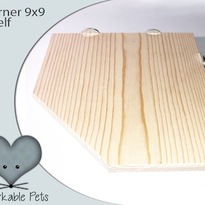 Corner wood ledge, leaping shelf animal cage pet supplies Kiln Dried pine large surface area exotic pet toy Chinchilla, Ferret, Rat, Degu