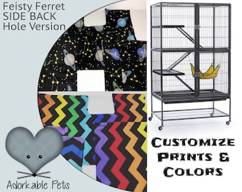 Feisty Ferret 485 SIDE HOLE Fleece Prevue Hendryx 485B für Ratten, Chinchillas, Frettchen und andere kleine Käfigtiere und Tiere