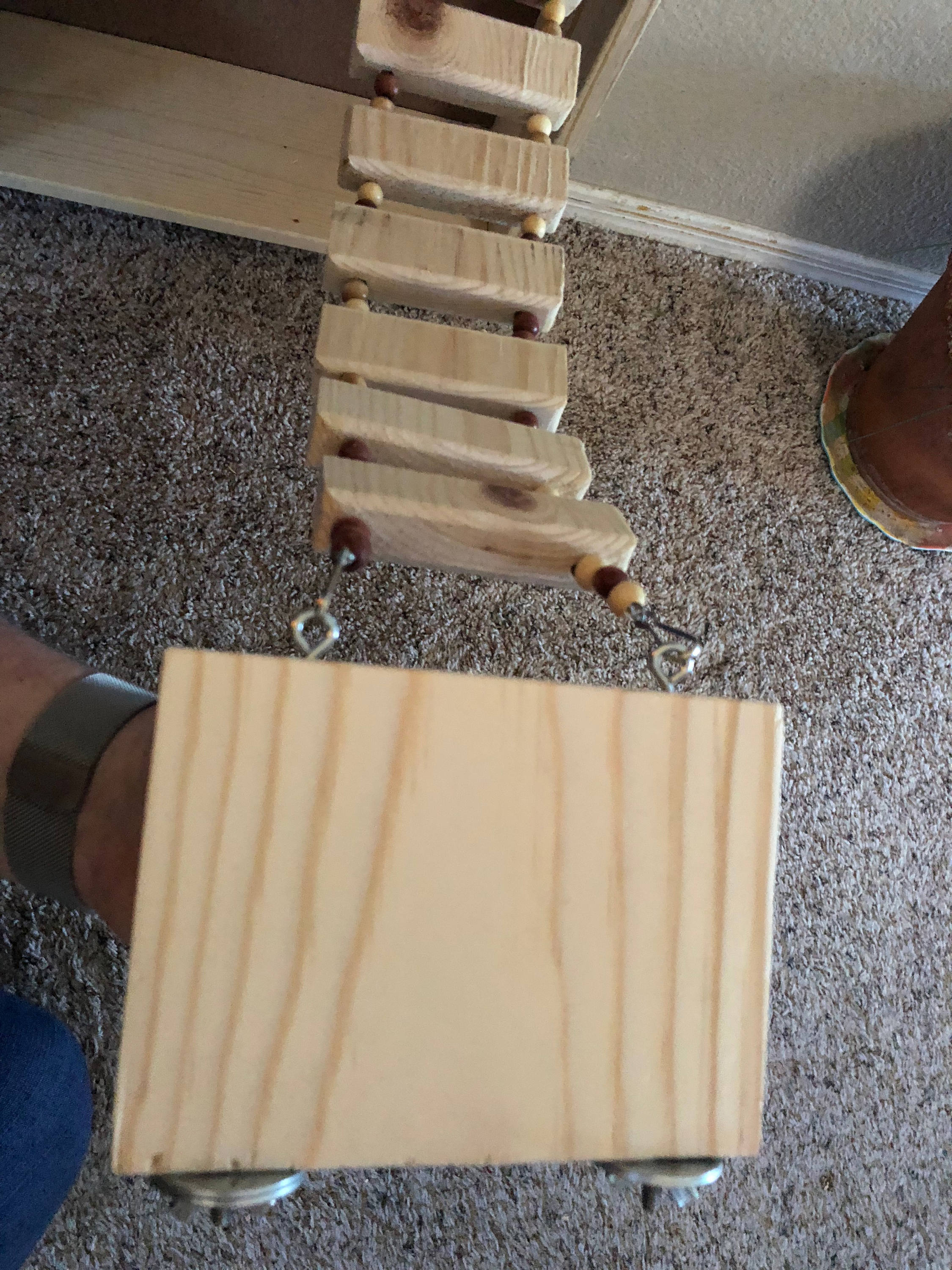 Wood Shelf Rat Toy Wood Shelf With Ladder Rat Toy Rat Etsy