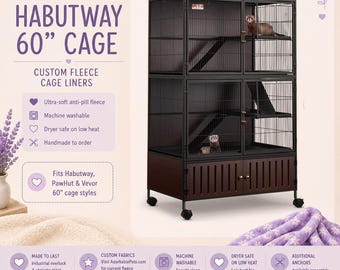 Hubutway / PawHut / Revestimientos para jaulas Vevor / Juegos de almohadillas de vellón antipilling hechas a mano / Ropa de cama personalizada para mascotas pequeñas