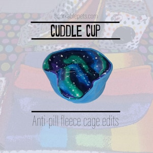 Fleece Cuddle Cup Pet Bed: Small Animal Nest with Pillow