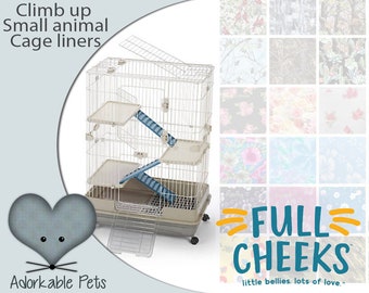 Full Cheeks City Loft Cage liners, Fleece cage liner set for cage model