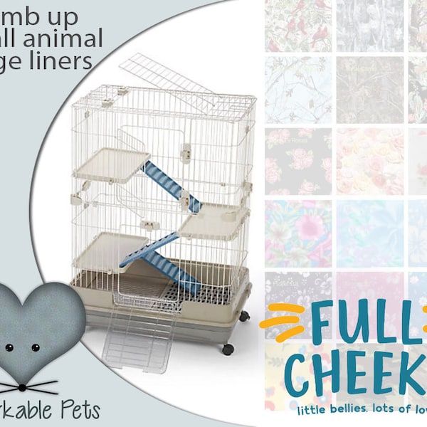 Full Cheeks City Loft Cage liners, Fleece cage liner set for cage model