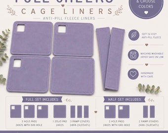 24x25 Full Cheeks Anti-Pill Fleece Cage Liners: Ferret, Chinchilla, Rat, Rabbit Pads