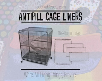Fleece Cage Liners (18x24): Guinea Pig, Rabbit, Small Animal Bedding