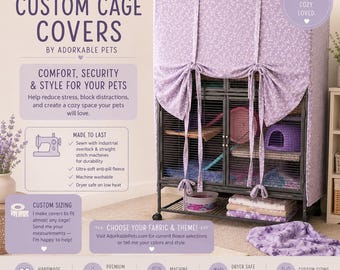 Custom Cage Covers for Rats, Ferrets & Small Pets | Handmade Fleece Cage Covers | Custom Sizes Available