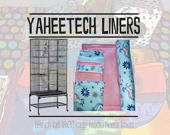 フリース製ケージライナー：Vevor yaheetech 18x30 69インチ高フェレットパッドまたはケージカバー