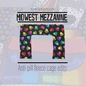 Mezzanine Custom Fleece Cage Liners with Ramp Covers for Small Pets, Durable Quilted Stitching