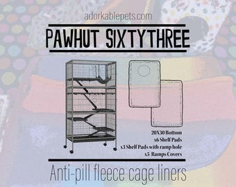 Fleece Cage Liner Set: Guinea Pig, Rabbit, Ferret Bedding